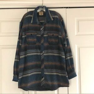 Red Head Brand Co. Men’s long sleeve button down. Blue/multi stripe pattern 2XLT